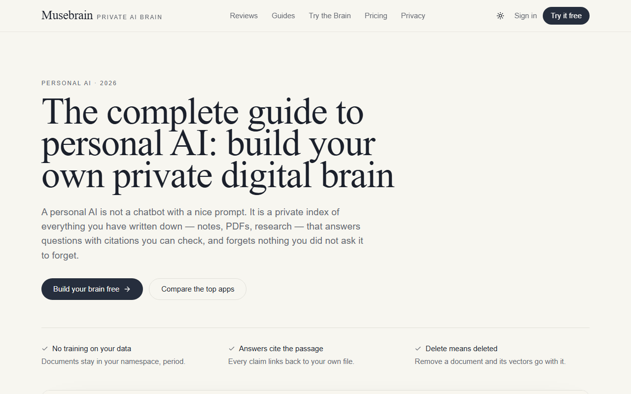 Musebrain homepage